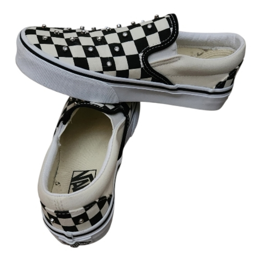 Vans Checkerboard Rhinestone Classic Slip-On - Picture 6 of 9